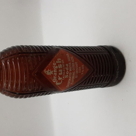 Vintage Orange Crush Amber Ribbed Glass Bottle Louisville, Kentucky 7 oz - Picture 7 of 8